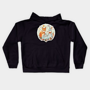 Tea Party Animals Design Kids Hoodie